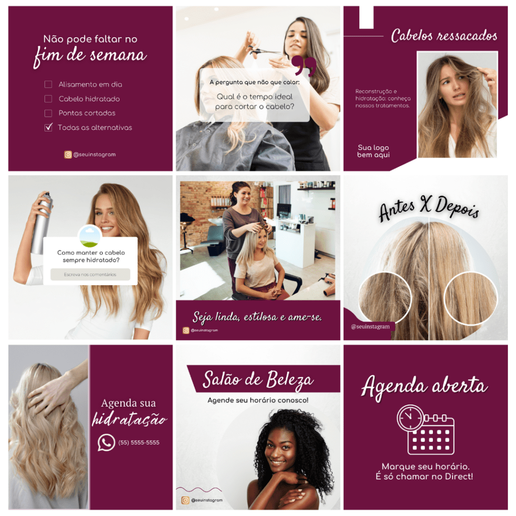 Canva Pack Cabeleireiras